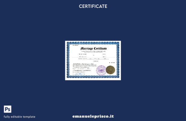 Certificato di matrimonio El Salvador in stile verificato Modello Word e PDF